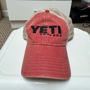 YETI Red and Beige Mesh Cap